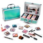 Color Nymph Beginner Makeup Kits For Teens With Train Case Included Full Makeup Kit Eyeshadow Palette Blushes Bronzer Highlighter Lipstick Brushes Mirror (Green) - Image 2
