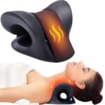 Cozyhealth Neck Stretcher for Neck Pain Relief, Heated Cervical Traction Device Pillow with Graphene Heating Pad, Neck and Shoulder Relaxer for TMJ Pain Relief and Cervical Spine Alignment (Black) - Image 2