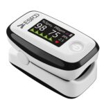 ESPOO Pulse Oximeter with 20 Memory, Oxygen Monitor Fingertip 4 Color TFT Display(SPO2), Alarm & Brightness Adjustable, Batteries & Lanyard Include(White&Black) - Image 2