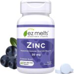 EZ Melts Zinc - Supplement for Immune, Digestive & Skin Health Support - Non-GMO, Vegan & Gluten-Free - Blueberry Blast - 60 Dissolvable Tablets (60 Servings) - Image 2