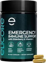Emergency Immune Support Supplement – Vitamin C, E, B6, Zinc, Elderberry, Echinacea, Garlic & Turmeric – Immune Booster for Adults – Gluten Free, Sugar Free, Vegan Friendly – 60 Capsules - Image 2