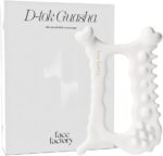Face Factory Ceramic Gua Sha Tool- Face & Body Massager – 100% Natural White Clay, Triple-Fired Ceramic Tool for Lymphatic Drainage, Includes Storage Pouch & Guide (D-tok) - Image 2