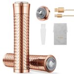 Facial Hair Removal for Women, Rechargeable Hair Removal Device, Painless Face Electric Razor/Shaver for Lip, Arms, Face, Peach Fuzz (Gold) - Image 2