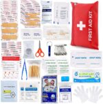First Aid Kit for Home Car Travel 107 Piece Emergency Kits for Hiking Camping Small Trauma Kit for Boat Vehicle Lightweight Compact Pocket Aid Kit for Sports Outdoor Survival - Image 2