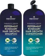 First Botany, Peppermint Rosemary Hair Regrowth and Anti Hair Loss Shampoo and Conditioner Set - Daily Hydrating, Detoxifying, Volumizing Shampoo and Fights Dandruff For Men and Women 16 fl oz x 2 - Image 2