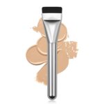 Flat Foundation Brush,Korean Makeup Brush Spatula Facial Brush for Liquid Foundation,Premium Face Makeup Brush for Blending Cream (Silver) - Image 2