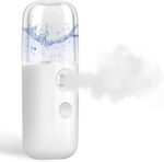 GIVERARE Nano Facial Steamer, Handy Mini Mister, USB Rechargeable Mist Sprayer, 30ml Visual Water Tank Moisturizing&Hydrating for Face, Daily Makeup, Skin Care, Eyelash Extensions-White - Image 2