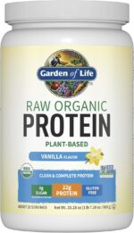 Garden of Life Protein Powder, Vegan Protein Powder, BCAA, Probiotics & Digestive Enzymes, Gluten & Lactose Free, Vanilla, 1.5 LB - Image 2