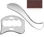 Guasha Massage Tool, Grade Stainless Steel Scraping Tool for Soft Tissue Upgrade Physical Therapy Stuff,Used for Back, Legs, Arms,Neck,Shoulder, Gua sha Tool…（S+Square Shaped） - Image 2