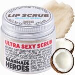 Handmade Heroes 100% Natural Lip Scrub, Vegan Conditioning Coconut Exfoliator - Gentle Exfoliant, Sugar Polish and Scrubber for Chapped Dry Lips, 1oz (Coconut Sorbet) - Image 2