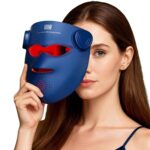 INIA Glow 4D Wireless Red Light Therapy Mask for face – Dual NIR, 320 LEDs, 4 Modes, Under-Eye Cooling, Cordless & Rechargeable LED Face Mask for Home & Travel, Skincare Gifts for Women Mom Wife, Blue - Image 2