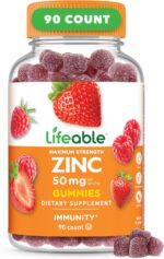 Lifeable Zinc Gummies | 50mg | Great Tasting Natural Flavor Zinc Vitamins | Gluten Free, Vegetarian, GMO-Free Zinc Chewable | for Immune Support | 90 Gummies - Image 2
