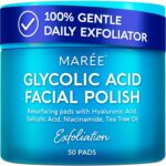 MAREE Glycolic Acid Pads - Toner Pads for Face Cleansing - Exfoliating Pad with Tea Tree Oil, Salicylic Acid & Vitamins E, B3, B5 - Acne Clearing, Skin Pore Resurfacing & Radiance Device - 50 Count - Image 2