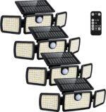 MIHANI Solar Lights Outdoor, Quick Charge Solar Motion Deck Lights Outdoor for Deck with High Brightness, Larger Built-in Tempered Glass Panel, Sensitive PIR Motion Inductor (Remote,4 Pack) - Image 2