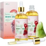 MR.A 2 Pack Strawberry Body Oil Juice Scented, Vitamin E Body Oil after Shower, Strawberry Shortcake Body Moisturizer Bath Oil for Dry Skin, Guasha Oil with Guasha Tool - Image 2