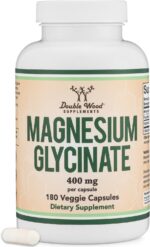 Magnesium Glycinate 400mg | 180 Capsules | Sleep, Muscle, & Heart Support | Vegan, Third Party Tested, Gluten Free, Non-GMO, by Double Wood Supplements - Image 2