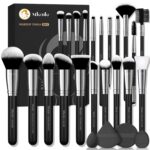 Makeup Brushes Set, Mlemle Professional 25 Pcs Makeup Kit, Include Foundation Powder Blush Concealers Eye shadows 21 Pcs Makeup Brushes and 2 Powder Puff, 2 Makeup Sponge(B01-Black) - Image 2