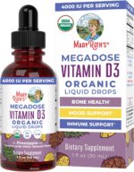 MaryRuth Organics Vitamin D3 Liquid Drops | Megadose 4000 IU | USDA Organic Liquid Vitamin D Spray for Adults & Kids | Immune Support & Bone Health | Vegan | Gluten Free | Non-GMO | 30 Servings - Image 2