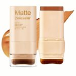 Matte Concealer Foundation Stick with Brush, Serum-Infused Tinted Moisturizer & Skin Tint, Lightweight Hydrating Concealer & Contour, Sheer-to-Medium Radiant Dewy Coverage, All Skin Types (06#) - Image 2