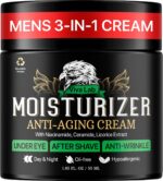 Mens Face Moisturizer Anti-Aging Cream - Lightweight After Shave Lotion for Men - Day & Night Hydrating Skin Care with Niacinamide Collagen Ceramides - Fast-Absorbing Non-Greasy 1.85oz - Image 2
