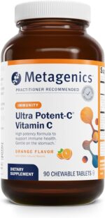 Metagenics Ultra Potent-C Chewable - 250 mg Buffered Vitamin C with Bioflavonoids, L-Lysine & L-Cysteine - Immune & Antioxidant Support - Non-GMO, Gluten-Free - Natural Orange Flavor - 90 Tablets - Image 2