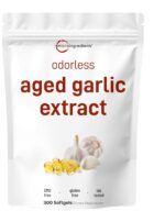 Micro Ingredients Odorless Garlic, 300 Softgels | 2 Years Aged Garlic Extract | Grown Allium Sativum Bulb | Natural Herbal Supplements | Non-GMO, Gluten Free - Image 2