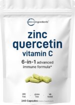 Micro Ingredients Quercetin with Vitamin C and Zinc, 240 Capsules | Quercetin 500mg, Vitamin C 500mg, Zinc 50mg (Picolinate, Citrate, Glycinate, Gluconate) | Complete Immune Support Supplements - Image 2