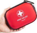 Mini First Aid Kit - 120 Piece Small Waterproof Hard Shell Medical Kit for Car, Home, Office, Travel, Camping, Sports, Outdoor, School - Emergency First Aid Supplies and Survival Kit (Red) - Image 2