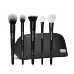 Morphe Face The Beat Makeup Brushes - 5 Piece Makeup Brush Set with Foundation, Blush, Contour & Blending Brushes - Made with Synthetic Bristles & Includes Makeup Brush Case (5 Count) - Image 2