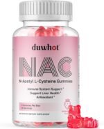 NAC Gummies 600mg, N Acetyl Cysteine Supplement NAC Chewable for Antioxidants & Immune Support, Lung & Liver Health, Natural Strawberry Flavor, 60ct - Image 2
