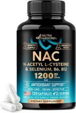 NAC Supplement | Selenium | B6 | B12 - Antioxidant, Immune Support - N Acetyl Cysteine 600 mg per Capsule, 1200 mg per Serving - Made in USA - Non-GMO, Gluten-Free, Vegan - 120 caps, 2 Month Supply - Image 2