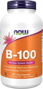 NOW Supplements, Vitamin B-100, Energy Production*, Nervous System Health*, 250 Veg Capsules - Image 2
