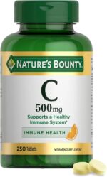 Nature's Bounty Vitamin C 500mg, Supports a Healthy Immune System, Daily Vitamin Supplement, 250 Vegetarian Tablets - Image 2
