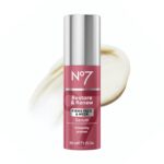 No7 Restore & Renew Multi-Action Face & Neck Serum - Anti Aging Serum for Deep Wrinkle Repair - Collagen Infused Skincare with a Hydrating Blend of Hibiscus Peptides & Hyaluronic Acid (1 fl oz) - Image 2