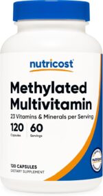 Nutricost Methylated Multivitamin 120 Capsules, 60 Servings - 23 Vitamin & Minerals Per Serving - Image 2