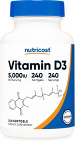 Nutricost Vitamin D3 5,000 IU (125mcg), 240 Softgels - Non-GMO and Gluten Free Vitamin D - Image 2
