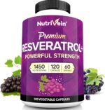 Nutrivein Premium Resveratrol 1450mg - 120 Caps: Pure Trans Resveratrol Supplement Enhanced with Green Tea Leaf & Acai Berry - Aging, Defenses, Brain, Heart, and Joint Support - Image 2