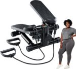 OLIXIS Steppers for Exercise at Home Workout Equipment, Mini Stepper Exercise Machine for Senior Citizens, Twist Stepper with Resistance Bands, Cardio Weight Loss Equipment Home Fitness - Image 2