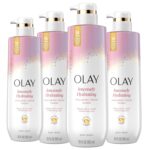 Olay Body Wash for Women, Intensely Hydrating, Hyaluronic Acid Serum Complex, Renews Moisture, Free of Parabens & Phthalates, Vitamin B3 Lameller Technology, For All Skin Types, 20 fl oz (Pack of 4) - Image 2