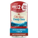 Old Spice Dry Feel Antiperspirant Deodorant for Men, 24/7 Freshness, 24/7 Sweat & Odor Protection, Gentle on Skin with Skin Conditioners, Deep Sea with Ocean Waves + Kelp Scent, 2.6 oz (Pack of 2) - Image 2