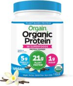Orgain Organic Vegan Protein + 50 Superfoods Powder, Vanilla Bean - 21g Plant Based Protein, 8g Prebiotic Fiber, No Lactose Ingredients, Gluten Free, No Added Sugar, 1.12 lb (Packaging May Vary) - Image 2