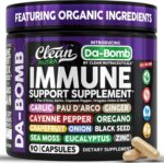 Organic Immune Support with PAU D'Arco Garlic Cayenne Pepper Oregano Ginger Grapefruit Onion Black Seed Sea Moss Black Pepper Zinc Eucalyptus Vitamin C Vitamin D Organic Soursop by Clean Nutra - Image 2