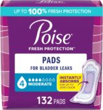 Poise Incontinence & Postpartum Pads for Bladder Leaks, 4 Drop Moderate Absorbency, Regular Length, 132 Count, Packaging May Vary - Image 2