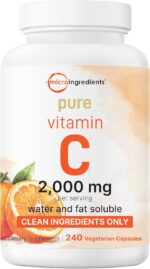 Pure Vitamin C 2,000mg, 240 Veggie Capsules | Highly Bioavailable Fat & Water Soluble Forms | Max Potency | Antioxidant & Immune Support Supplement | Easily Absorbed, Non-GMO, Filler Free - Image 2
