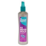 Rave 4X Mega Long-Lasting Firm Hold Hair Spray for Heat Protection, Volume and Shine - 24 Hour Hold & Anti Humidity Spray for Hair - Minimizes Frizz - Unscented & Non Aerosol - 11 Fl Oz - Image 2