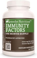 Remedy's nutrition Immunity Factors | 1,000mg, 60 Vegan Capsules Herbal Dietary Supplement | Two Month Supply - Image 2