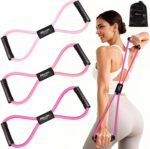 Resistance Bands, Figure 8 Resistance Band, Exercise Bands with Handles, Weights Workout Bands for Arms, Back, Shoulder, Leg, Physical Therapy, Pilates, Home Workout Equipment That Replace Dumbbells - Image 2