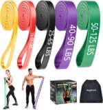 Resistance Bands for Working Out: 5-Levels Exercise Bands Set - Pull Up Assistance Elastic Silicone - Physical Therapy/Stretching/Training - Home Gym for Women/Men - Image 2