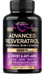 Resveratrol Supplement - 19-in-1 Organic Polyphenol Complex - Noni Extract | Berberine | Quercetin | Apple Cider Vinegar | Acai - Made in USA - Antioxidant & Heart Health Support - 120 Capsules - Image 2