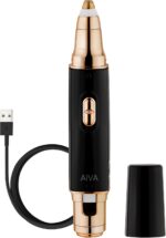 SPA SCIENCES AIVA: 2-in-1/Double Sided Facial Hair Remover & Eyebrow Trimmer USB Rechargeable with Built-in LED Lights - Image 2